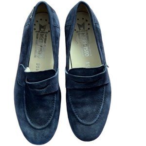 Mephisto navy suede loafers size 7